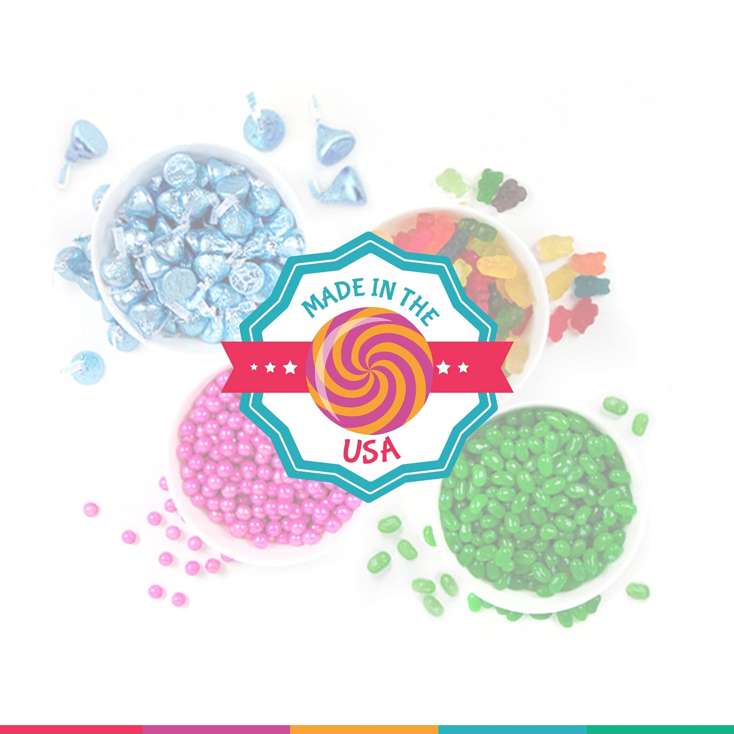 500 Promotional Items Branded Logo Candy Personalized Miniatures, Custom Printed Wrappers and Mini Chocolate Bars (500 Count) - Image: 0.9h x 1.46w in or 64h x 105w px