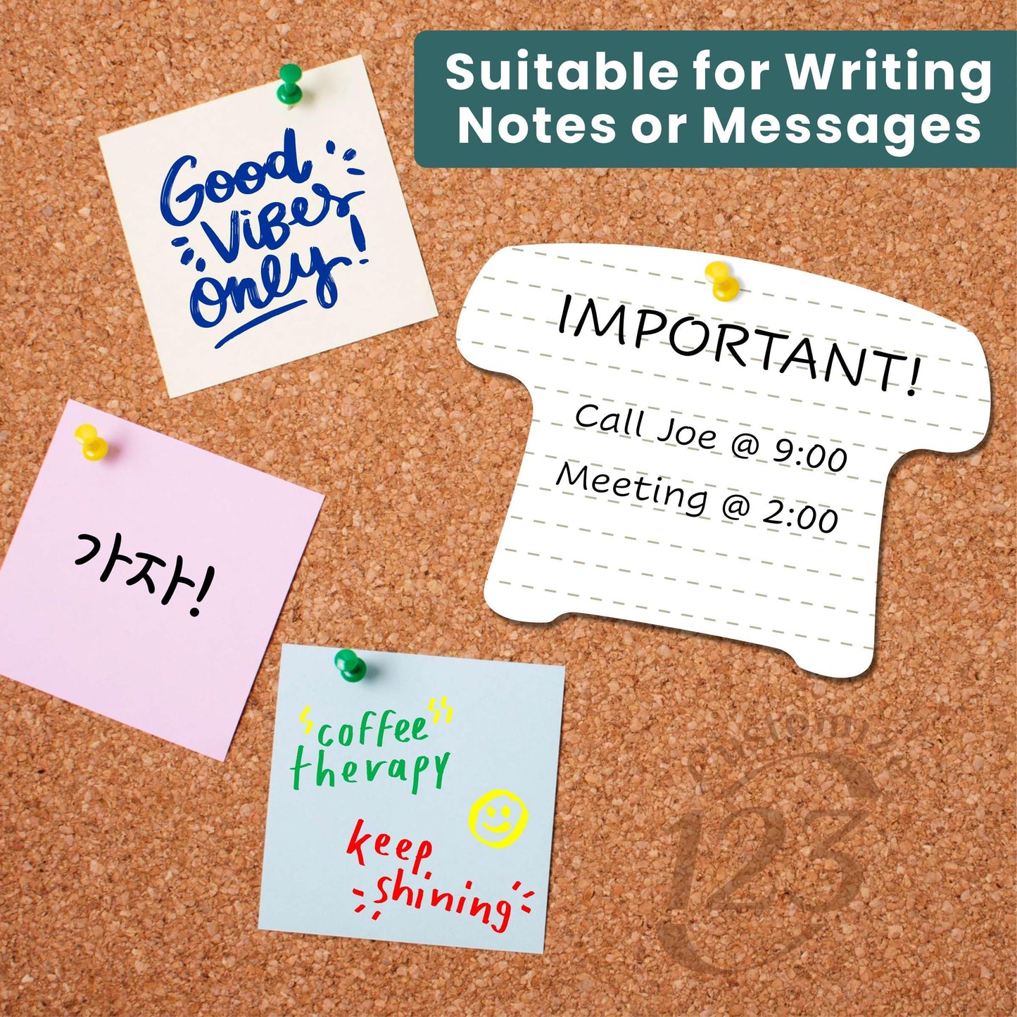 Telephone Shaped Sticky Notes with Text and Logo, Customized Note Pads, to Do List Memo Pads, Adhesive Notepad, 25 Sheets per pad, for Office, School, Business Marketing or Party Supplies 1,000 Qty.