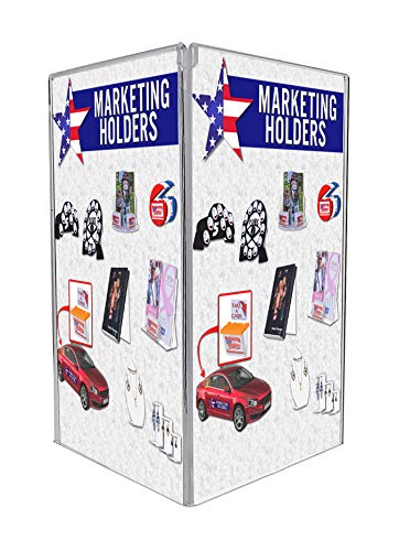 20 Pack Sign Holder Vertical Three Sided Table Tent Holds 8.5" x 11" in Each Panel Restaurant Menu Ad Display Stand Tabletop Clear Acrylic for Bars Coffee Shops and Cafes by Marketing Holders