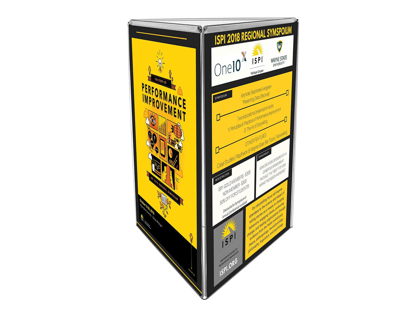 20 Pack Sign Holder Vertical Three Sided Table Tent Holds 8.5" x 11" in Each Panel Restaurant Menu Ad Display Stand Tabletop Clear Acrylic for Bars Coffee Shops and Cafes by Marketing Holders